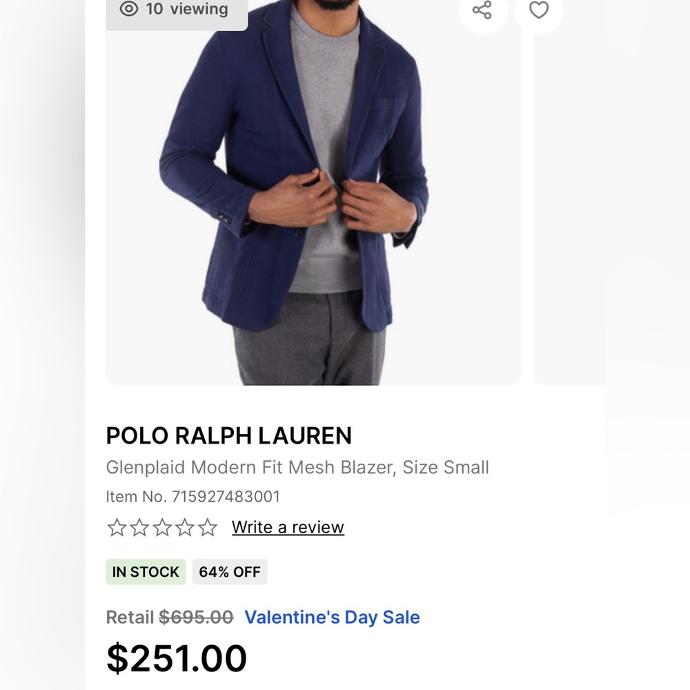 Ralph Lauren Navy Blazer